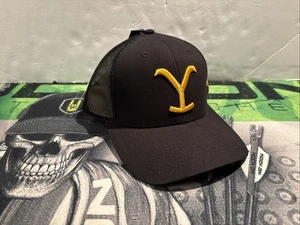 Yellowstone Dutton Ranch Snapback Hat Black Wrangler Adjustable, New - Picture 1 of 17