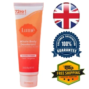 72hr Body Deodorant Invisible Cream Odor Control Skin Safe 3Oz Clean Tangerine - Picture 1 of 8