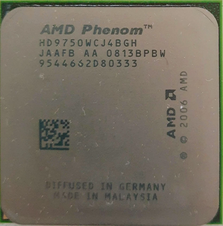 AMD Phenom X4 9750 CPU 4 Core 4 Threads 2.4GHz 2M 95W Socket AM2+ HD9750WCJ4BGH - Image 1 of 1