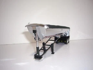 DCP FIRST GEAR 1/64 CHROME W/T BLACK TARP TANDEM AXLE MAC MAC'SIMIZER HALF ROUND - Picture 1 of 5