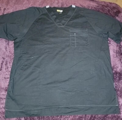 WonderWink Mens Medical Scrub Top Anchor Utility Black Large 6718 - Image 1 of 4