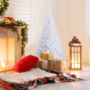 5' Artificial PVC Christmas Tree W/Stand Holiday Season Indoor Outdoor White - Picture 1 of 7