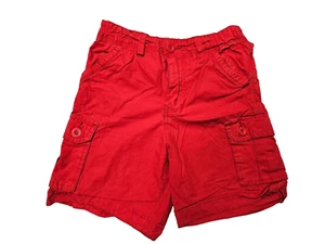 Pumpkin Patch Red Lightweight Cotton Bright Cargo Shorts size 4 - Picture 1 of 8