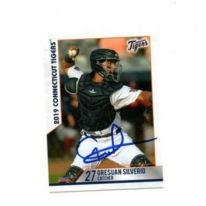 Gresuan Silverio 2019 Connecticut Tigers autograph signed baseball card b