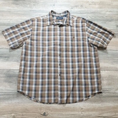 Informal Roundtree Yorke Para Hombres XL Camisa Manga Corta Negocios Oficina Trabajo Botón Foto 1 de 4
