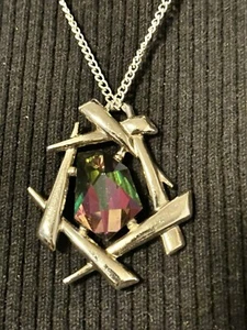Vintage Sarah Coventry "Chinese Modern" Watermelon Rhinestone (1964) Necklace - Picture 1 of 13