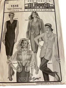 Ann Person # 1515 chaleco vestidor talla 30-46 elástico y costura 1993 usado sin cortar - Imagen 1 de 2