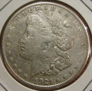 1921-S Morgan Dollar 90% Silver Coin - 104 Years Old San Francisco Mint #2 - Picture 1 of 2