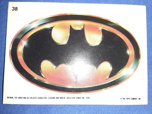 1989 Topps Batman Movie Logo Sticker Card #38 - Photo 1 sur 1