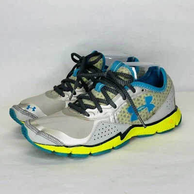 Under Armour Micro G Womens Running Shoes Size 7 Gray Blue Green Heat Gear - Image 1 of 4