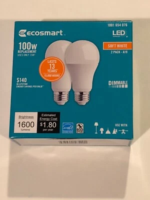 Ecosmart Led Bulbs 100w 2 Pack - Image 1 of 4