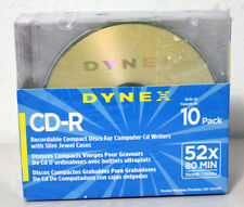 Dynex 10-Pack CD-R 52X 700MB/80Min With Slimline Cases New In Package FAST SHIP
