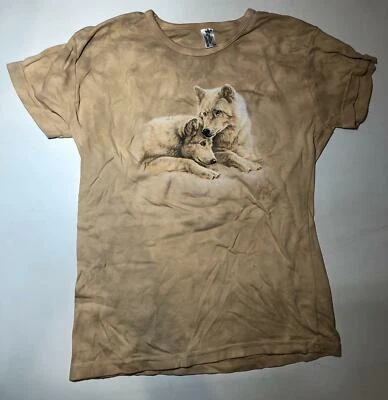 Camiseta The Mountain Girl Juvenil Beige Dos Lobos Familia Lobo Algodón Niños M-XL Foto 1 de 4