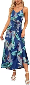 Womens Sleeveless V Neck Spaghetti Strap Pockets Beach Boho Tropical Summer XXL - Picture 1 of 5