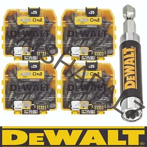 4 X Dewalt 25mm Pz2 Pozi Tic-Tac Box para MAKITA DEWALT BOSCH, MILWAULKEE - Imagen 1 de 1