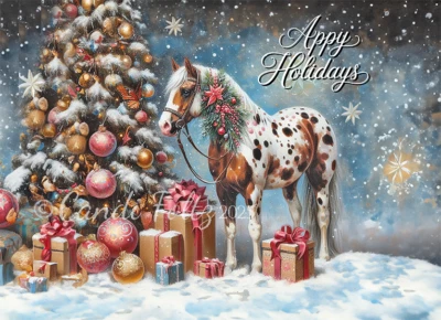 Appaloosa Christmas Card "Appy Holidays"
