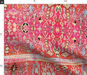 Kilim Moroccan Indian Indie Boho Ethnic Spoonflower Fabric by the Yard