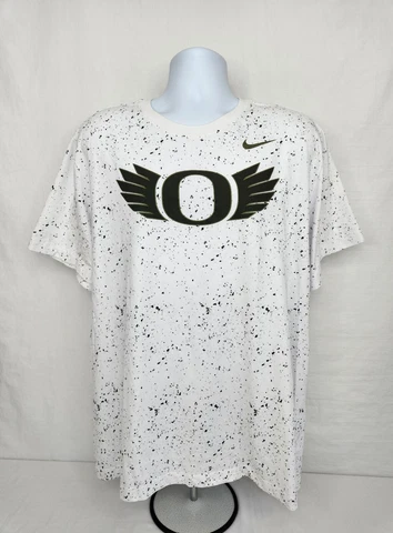 Oregon DUCKS Football TEAM ISSUED Nike Dri-Fit EGGSHELL Tee SHIRT     Men's  3XL Cover