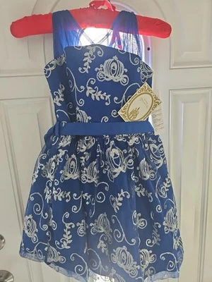 BNWT Disney Princess Disney Store Cinderella Dress Blue Silver Size 5/6 - Image 1 of 4