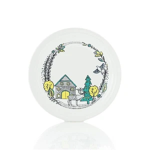 Fiesta® 9 Round Luncheon Plate | Nordic Woodland (White) - Picture 1 of 2