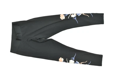 Adidas Women's Skinny Legging Floral Black Pull On Size S Polyester - Image 1 of 4