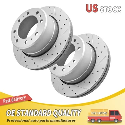 Rotores de freio traseiros perfurados para Ram 1500/Ram 2500/Ram 3500 Dodge Ram 2500/3500 - Imagem 1 de 4