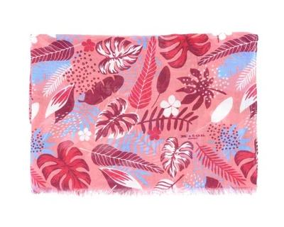 Новый с Ярлыками KITON ШАРФ коралловый цветочный модал 70 x 180 см ручной работы экстралюксуры Италии - Изображение 1 из 3