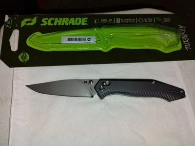 Cuchillo Schrade Llave en Mano Plegable Edc Hoja Aus-10 Acero Acabado de Granos Foto 1 de 4