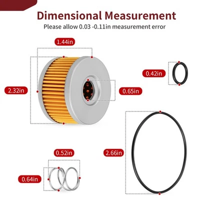 Filtro de aceite con junta tórica y resorte para Suzuki Savage 650 LS650 1986-2004 16510-37450 Foto 1 de 4