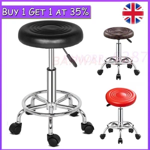Stool Swivel Chair Height Adjustable 360° Chair Office Round Desk bar Stools 🔥 - Picture 1 of 14