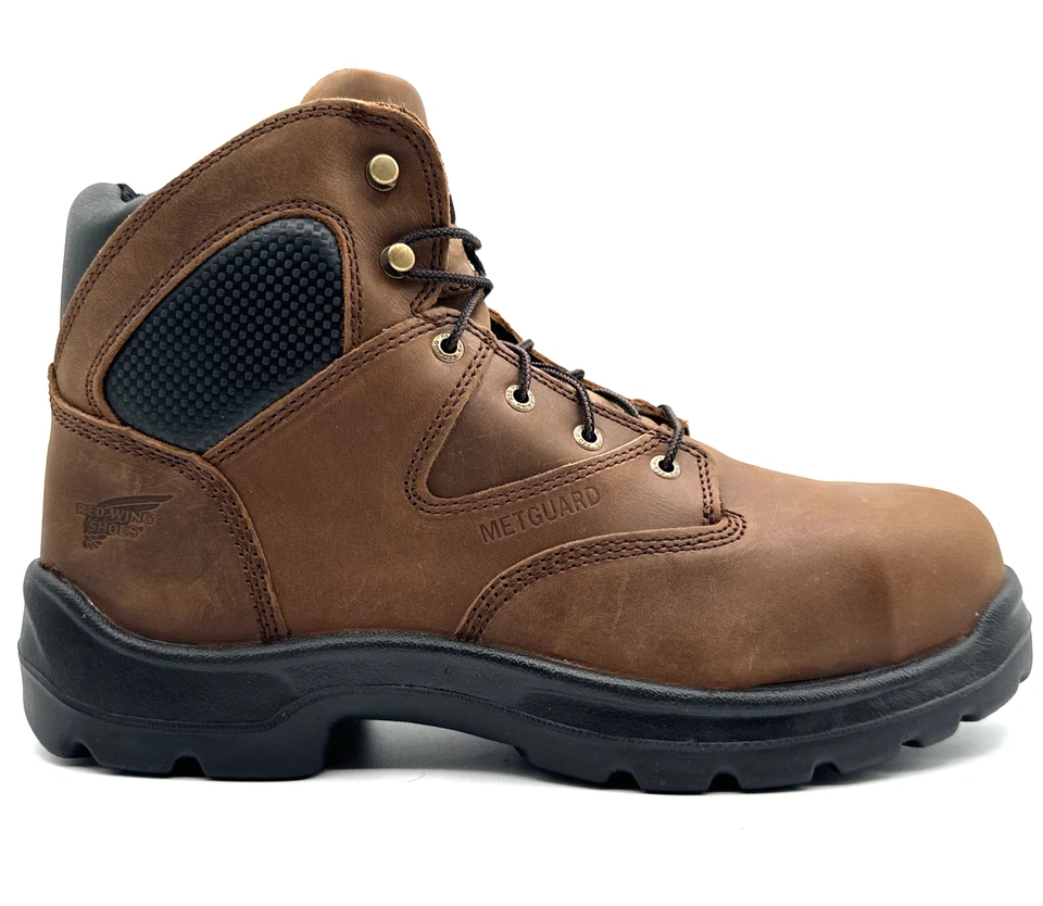 Vtg Red Wing Shoes Mens Brown Leather Steel Toes 8" Work BOOTS 2233 Size 10 3e