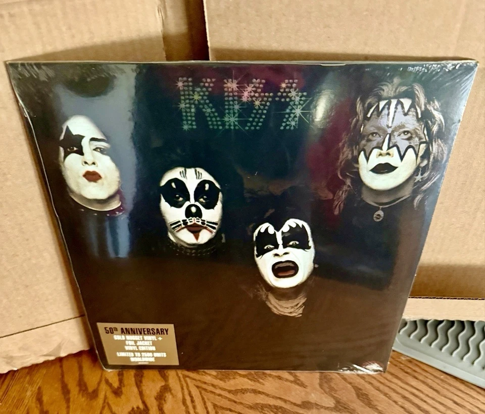 KISS 50th Anniversary LP Premium Gold Nugget Color Vinyl | LE /2,500 - Image 1 of 4