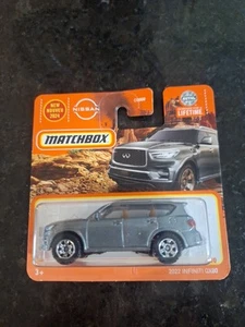 MATCHBOX 2022 INFINITi QX80 IN SILVER ON THE SHORT CARD  #33/100 - Picture 1 of 2