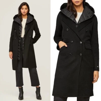 Soia & Kyo viola aislado chaleco extraíble mezcla lana abrigo 3 en 1 talla M Foto 1 de 4