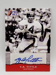 Y.A. Tittle Leaf Pro Set Auto Card PSA-YAT - Picture 1 of 2