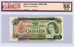 1969 $20 Bank of Canada, BC-50b - Prefix YH, BCS AU55 Original - Picture 1 of 2