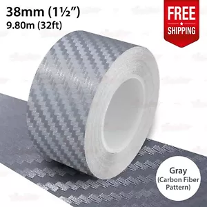 CARBON FIBER GRAY 1.5" 38mm Roll PIN STRIPE PinStriping TAPE Decal Vinyl Sticker - Picture 1 of 13