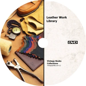 * LEATHER WORK COLLECTION 55 RARE BOOKS on DVD * TANNING HIDE FUR SKIN CLOTHES - Picture 1 of 1