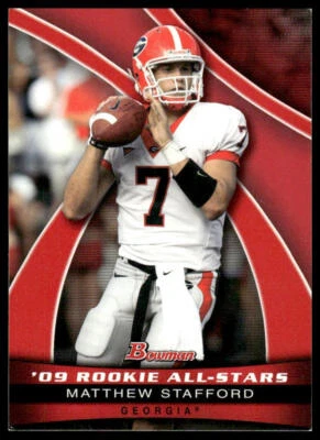 2009 Bowman Draft Picks #AS10 Matthew Stafford Rookie All-Stars Georgia Bulldogs - Image 1 of 2