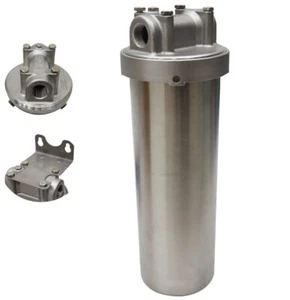 Heavy Duty Stainless Steel Filter Housing 1/2"Npt 72 psi for 10″ Cartridges New - Picture 1 of 12
