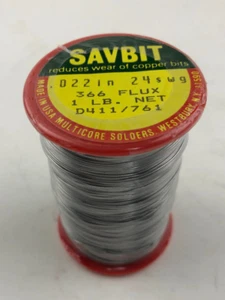 Savbit Multicore Löten 0,022 Zoll 24SWG -- 366 Fluss -- 1 LB (454g) - Bild 1 von 4