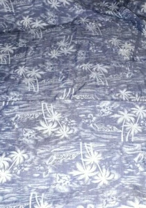 Denim Chambray Tropical Palm Trees Design W 148cm/58" Dressmaking Bags Craft - Picture 1 of 1