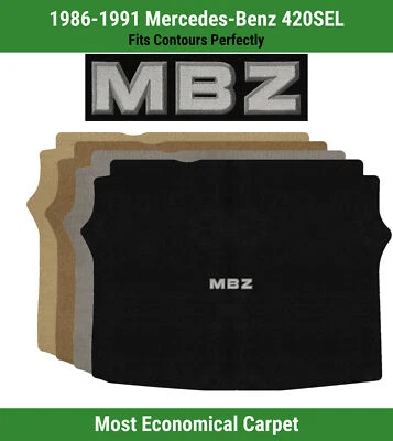 Lloyd Velourtex Trunk Carpet Mat for '86-91 Mercedes-Benz 420SEL w/MBZ Applique - Image 1 of 4