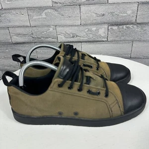 WOOBIES Size 8 Men's 9.5 Women's Olive Green /Black Canvas Shoes - Picture 1 of 9
