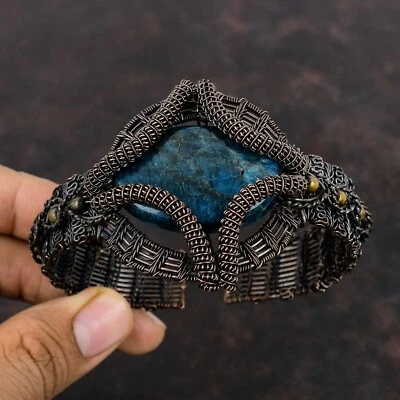 Brazalete ajustable envuelto en alambre regalo neón apatita cobre mamá regalo regalo Foto 1 de 4