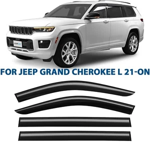 Rain Guards Vent Visors Shade for 2021-2025 Jeep Grand Cherokee L - Picture 1 of 10