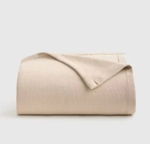 NWT QUINCE LUXURY ORGANIC COTTON BED BLANKET KING CAL KING SAND sold out! - Picture 1 of 16