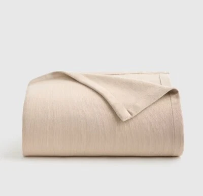 NWT QUINCE LUXURY ORGANIC COTTON BED BLANKET KING CAL KING SAND sold out! - Image 1 of 4