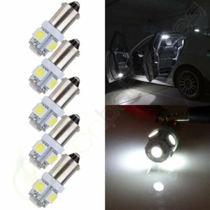 5x White T11 BA9S 5SMD LED Interior License Plate Light bulbs T4W H6W Q65B 363 - Picture 1 of 6