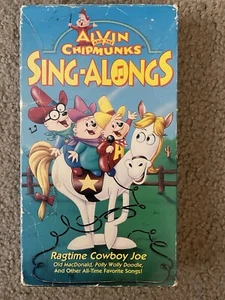 Alvin and the Chipmunks Sing Along VHS Video Tape Ragtime Cowboy Joe - Picture 1 of 2